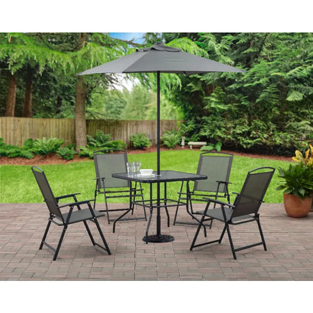 Albany Lane 6 Piece Outdoor Patio Dining Set, Grey Garden Furniture