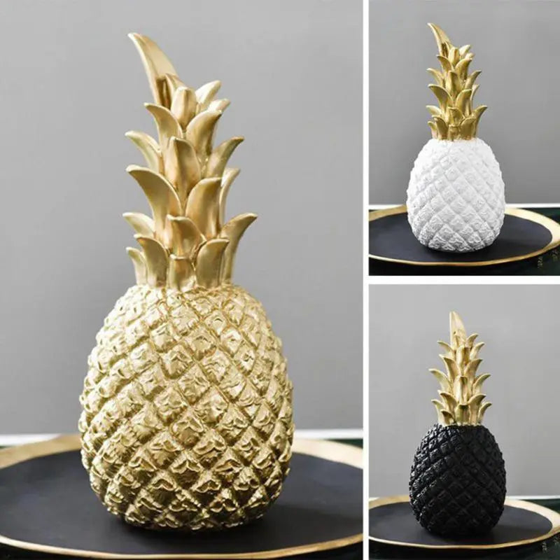 Style Resin Gold Pineapple Home Decor Cabinet Window Display Craft luxurious Table Home Decoration